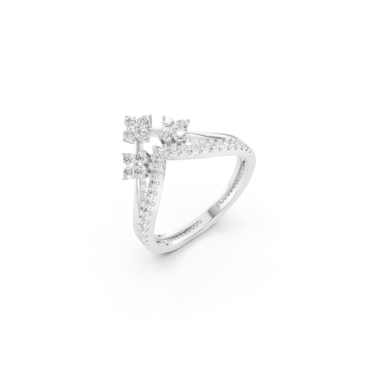 Tiara Lab Grown Diamond Crown Statement Ring